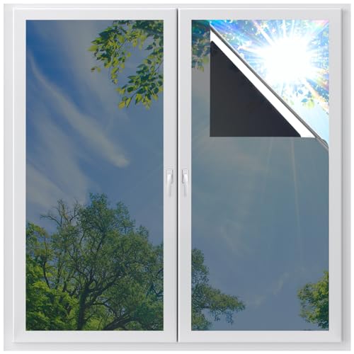 Image of LUTE One Way Window Tint for Home, Black, 35.4 inch x 118.1 inch