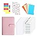 GMBYLBY PU A6Notebook Binder Refillable Paper 6 Rings Binders Loose Leaf Personal Planner Binder Cover with Magnetic Buckle Cash Envelope System
