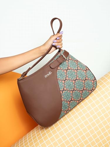 Image of ZOUK Ira Handbag | Stylish Women's Handbag | Luxury Shoulder Bag for Women | Trendy | Fancy Ladies Handbags | Small Purse for Events | Water-Resistant
