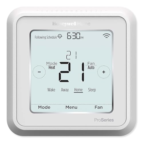 Honeywell U Lyric T6 Pro TH6220WF2006 Wi-Fi Programmable Thermostat, Multiple Stages- 2 Heating 1 Cooling Stages for Heat Pumps, 2 Heating and 2 Cooling Stages for Conventional Systems