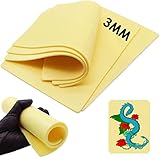 3mm Tattoo Fake Skin Practice - TONBAO 5pcs 8'×12' Tattoo Practice Skins 3mm Double Sides Tattoo Fake Skin Soft Silicone Microblading Practice skins