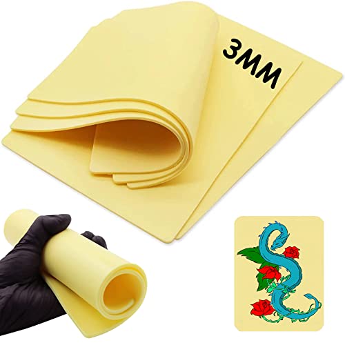 Piel de práctica de silicona suave TONBAO de 3mm con 5 piezas de doble cara de 8x12 pulgadas