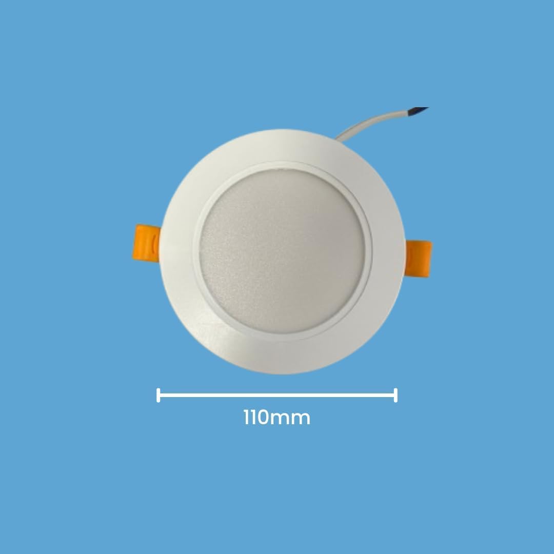 X12 Faretto LED da Incasso 9W 900LM, Luce Calda 3000K, Ø90mm Ultra Sottile, Angolo 120°, 220-240V, Faretti LED Recessed Light, Certificato CE RoHS, Illuminazione per Soffitto Bagno Cucina Corridoio