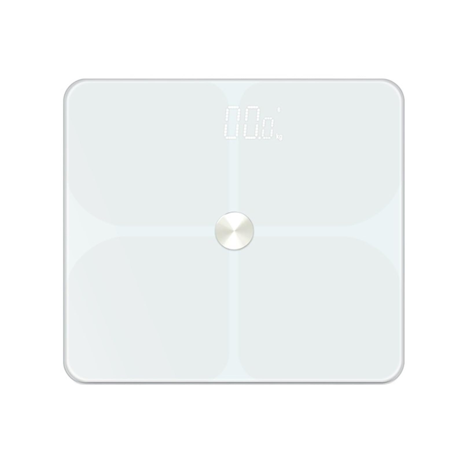 Báscula De Peso Corporal For Baño Digital, Balanza Bluetooth, Grasa Humana Inteligente, Pesaje Bmi For El Hogar Preciso FáCil De Leer(White)