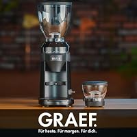 GRAEF Elektrische Kaffeemühle EliteGrindX CM8002, Bohnenbehälter 350 g & 75 g, Edelstahl-Kegelmahlwerk, 40 Mahlgrade, Kaffeemühle Siebträger, LED-Beleuchtung, Sauberes Mahlen, 128 Watt, Schwarz-Matt – Ansicht 2