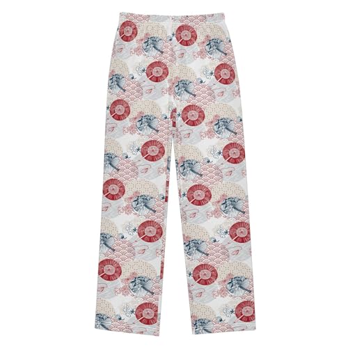 Clouds Wave Boys Long Pants Soft Trousers Elastic Waist Kids Lounge Bottoms with Pockets S-XL