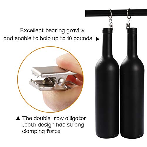 Lansian 20Pcs Rustproof Drapery Matte Stainless Steel Metal Curtain Rings With Clips,Tension Curtain Hangers Clips thumb #3