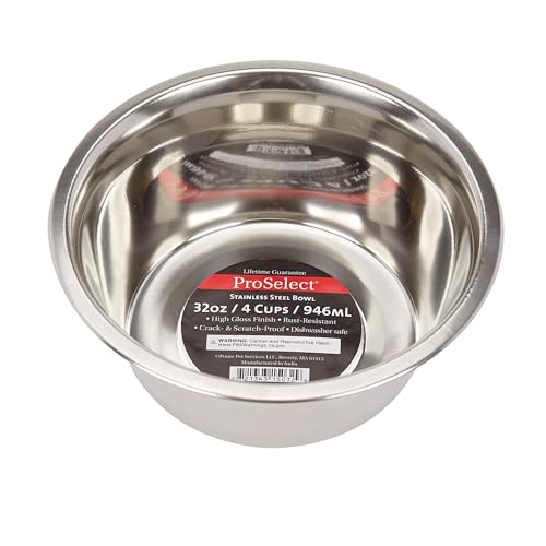ProSelect Stainless Steel Classic Dog Bowl, 1-Quart