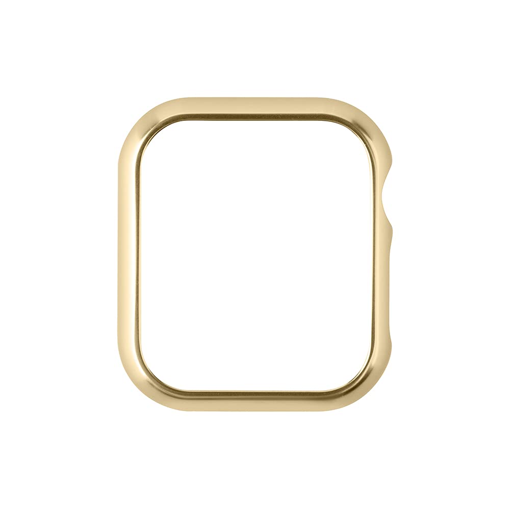 Obudowa ze stali nierdzewnej Kompatybilny z Apple Watch Series SE 40 mm złoty, błyszcząca obudowa Odporna na uderzenia metalowa osłona ochronna Odporna na zarysowania ultracienka obudowa zegarka ze
