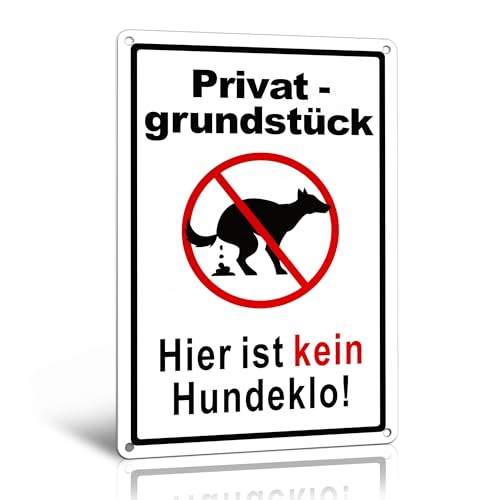 TAKULA 20 * 30 cm Cartel Perros Cacas Prohibido, Aluminio Reflectante Sin Perros Señales No Perros Señales Sin Perros Señales de Advertencia