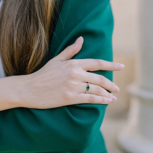 STARCHENIE Celtic Knot Ring for Women 925 Sterling Silver 3-Stone Promise Ring Size 5-103