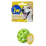 JW Pet Hol-ee Roller Original Do It All Dog Toy Puzzle Ball, Natural Rubber, Assorted Colors, Mini