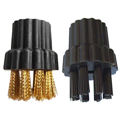 Happyyami 10Pcs Steam Mop Brush Head Brass Brush Head Replacement Parts Accessories Mop Parts Mop Accessories (M8 Hairbrush+ M8 Copper Brush Assorted Color) (10Pcs) #TOP2