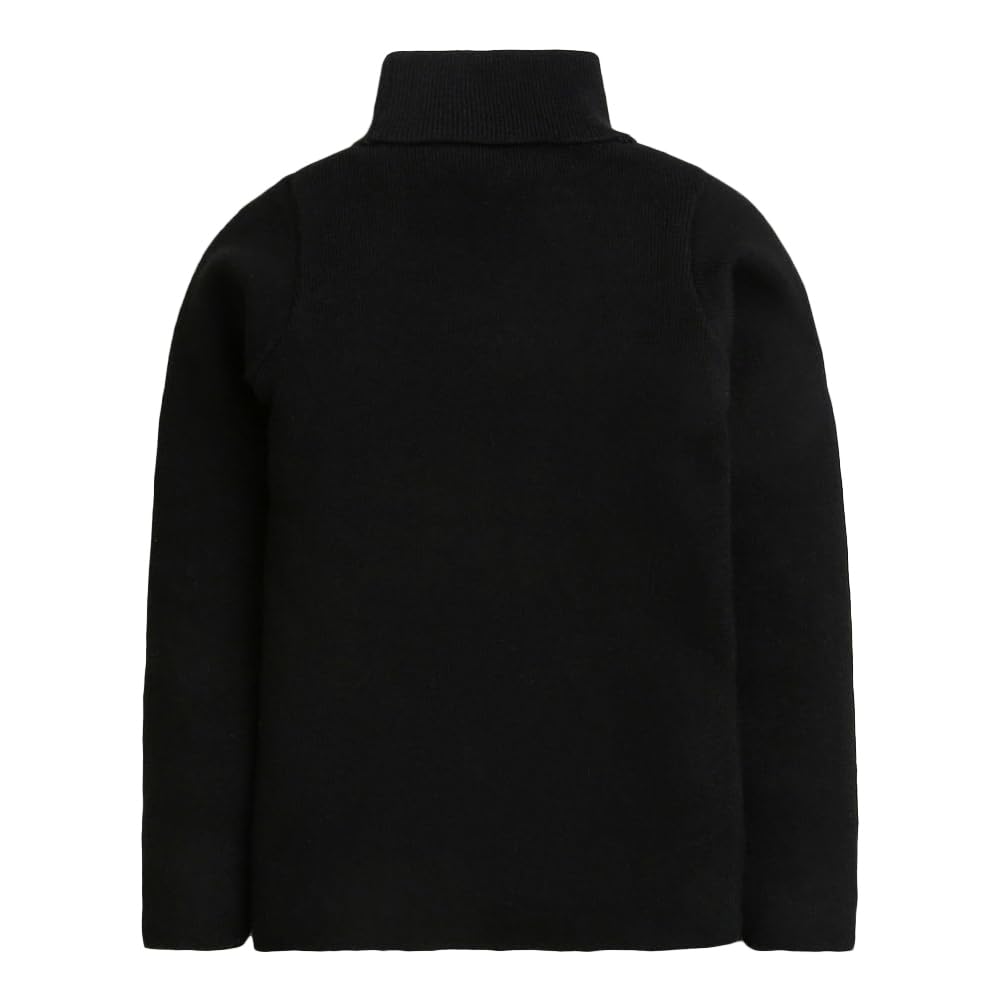 Hopscotch Girls Acrylic Turtle Neck Thermals in Black Color For Ages (3-4 Years) - Image 2 thumbnail