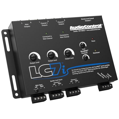 AudioControl LC7i Black 6-Channel Line Output Converter with Bass Restoration