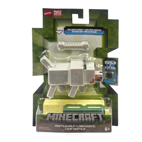 Mattel Hostile Wolf Minecraft Craft A Block Figure