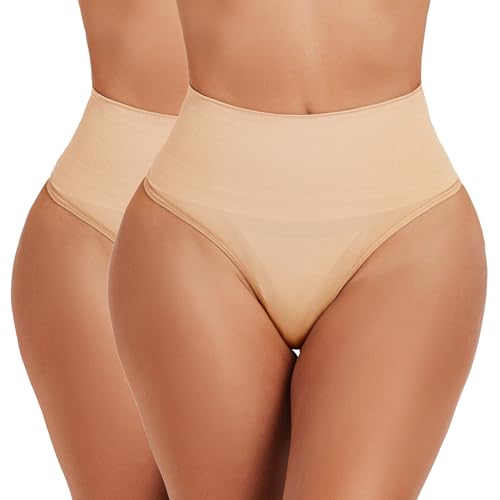 Image of Seamless Thong Shapewear for Women Tummy Control Body Shaper Panties Girdle High Waist Shaping Underwear