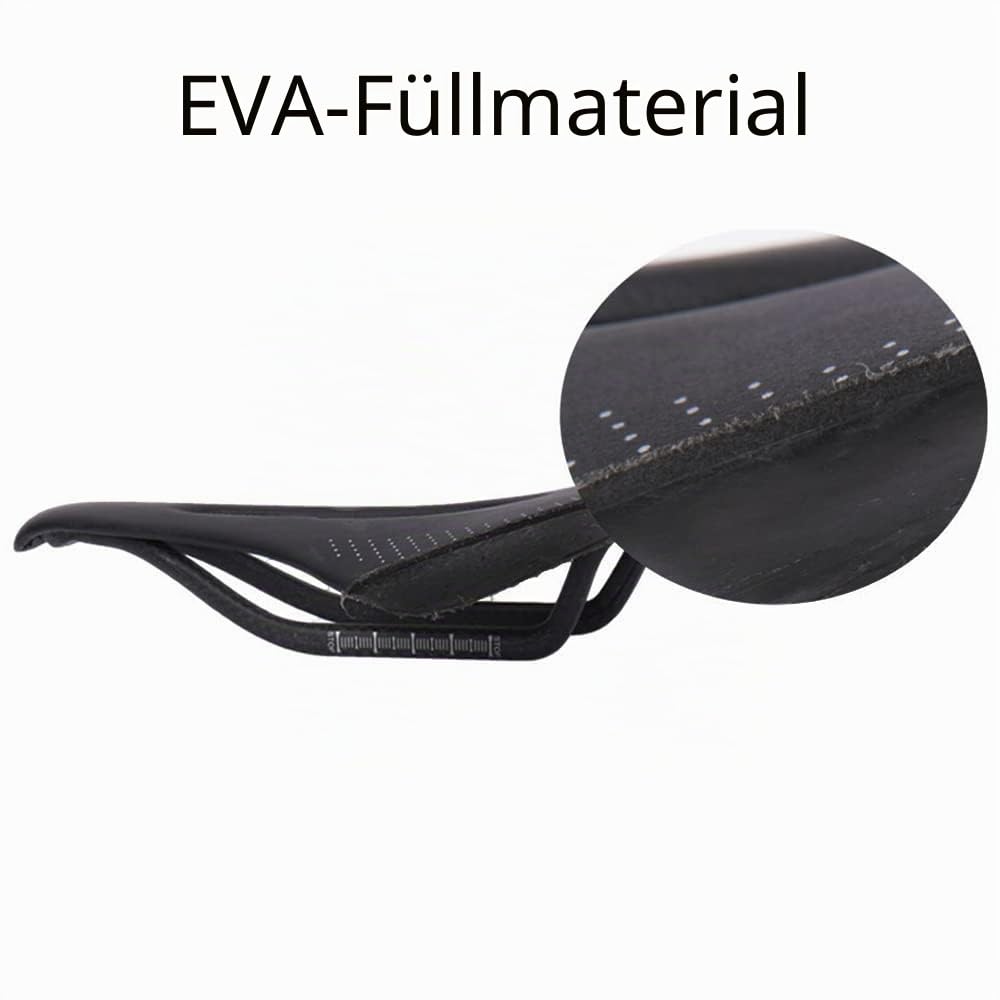 Carbon Fahrradsattel Ultraleicht 96g 240X143 für Rennrad MTB | Vollcarbon T800-Kohlefaser Ergonomisch