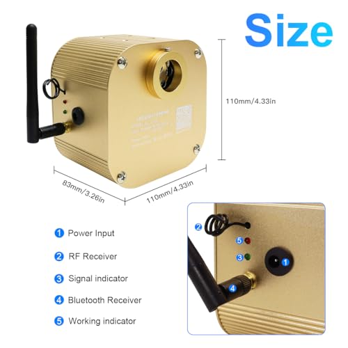 Image of AMKI 16W Twinkle Sound Mode RGBW Light Source Engine Driver Remote /APP Control Starlight Box Motor for Fiber Optic Star Ceiling Light Kit
