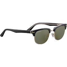 Serengeti - Chadwick, Shiny Black Transparent Inside Shiny Light Gold Metal, Mineral Polarized 555nm Cat 3 to 3, Medium, Sunglasses, Masculine, Adult