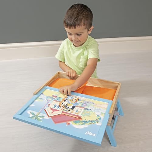 Bluey 102D Creation Station, 2-in-1 Magnetic Whiteboard & Lap Tray for Kids 3+, Colouring Sheets & Foldable Legs - Image 3