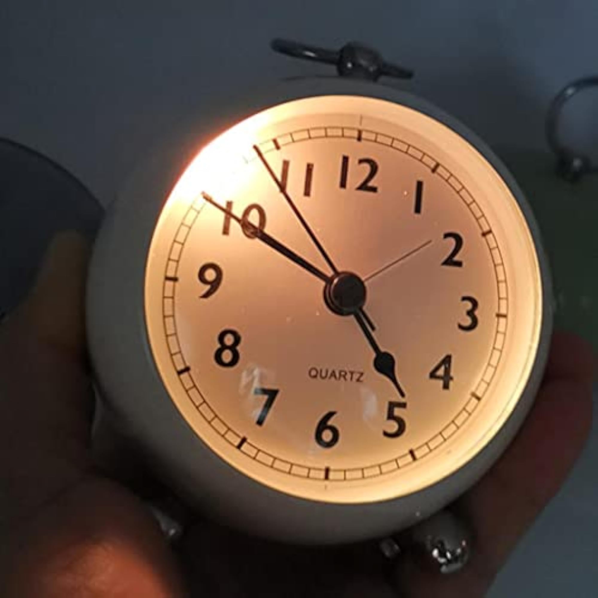 Silent Bedside Quartz Alarm Clock with Night Light