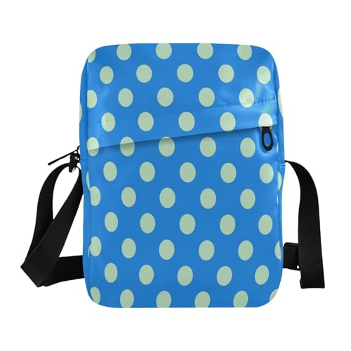 messenger bag mens crossbody bag Woman Handbag Shoulder Strap Adjustable Strap for Outdoor Daily Outdoor Daily- Polka Dots Blue Minimalist