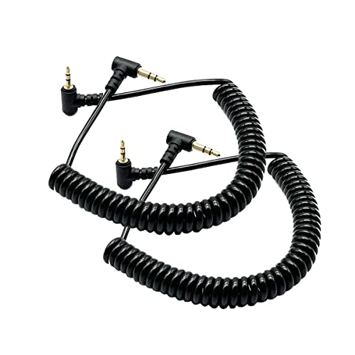Cable auxiliar enrollado 3.5mm a 2.5mm, pack 2 miniatura 1