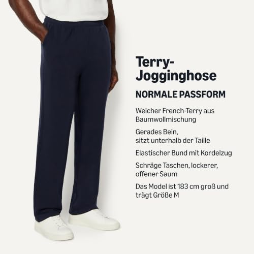 Amazon Essentials Herren Regular Fit Weiche Baumwolle Sweathose mit offenem Beinabschluss, Marineblau, XS – Ansicht 3