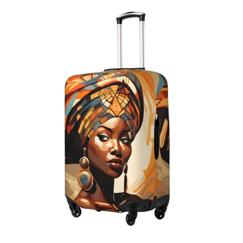 African Girls Luggage Cover Washable Elastic Suitcase Cover Anti-Scratch Travel Luggage Protector Covers for Kids Adult L fits 25-28 inch Suitcase2