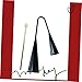 BESPORTBLE Metal Two Tone Agogo Bell for Traditional Musical Instrument with Wooden Stick Durable and Portable for Early Education and Latin Black