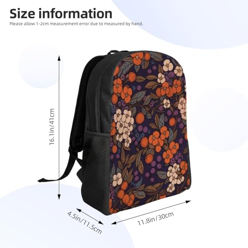 Mochila para mujeres y hombres con flores blancas, impermeable, para senderismo y viaje miniatura 4