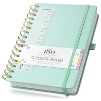 Umriox Spiralblock Notizbücher A5 Liniert,180 Seiten Spiralnotizbuch,100gsm Dickes Papier,Leder Hardcover mit Lineal,Erweiterbare Taschen, Elastische Bänd, für Frauen,14.5 x21cm -Grün