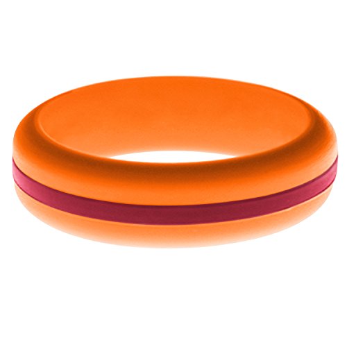 FLEX Ring - Womens Mens Orange Silicone Ring - Changeable Color Bands - Many Colors - Safe, Durable, Everyday Wear Wedding Band - 1 Ring - Sizes 4-16