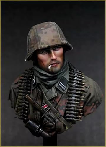 Busto de resina militar 1/10 soldado alemán Segunda Guerra Mundial miniatura para pintar