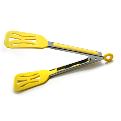 LIKECAR Acier inoxydable Silicone Pinces alimentaires jaune Cover