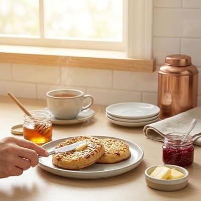 Duffys Crumpets British Breakfast Bread, Soft and Airy, Perfect for Toasting, Holds Butter and Jam, Traditional English Recipe, Muffin Alternative, Tea Snack, 12.5 oz (pack of 6)