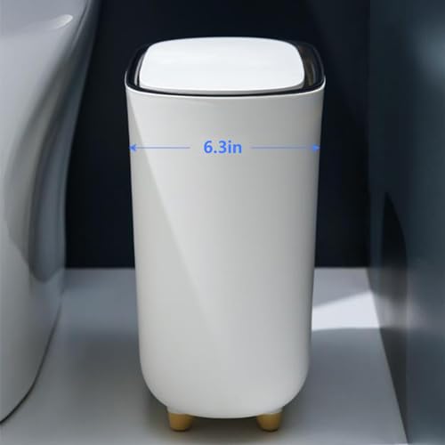 Caneca de Basura Blanca Plástica con Tapa de 1.5 Galones miniatura 2