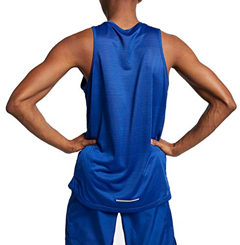 Nike Men's Dri Fit Miler Running/Training Tank Indigo Force/Blue Size Small