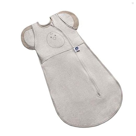 Nested Bean Zen One - Gently Weighted Swaddle, Baby: 3-6 Months, 11-16 lbs, Arms Free/in/Out Swaddle, Helps to Reduce Moro (Startle) Reflex, Unisex, TOG 1.0, Machine Washable