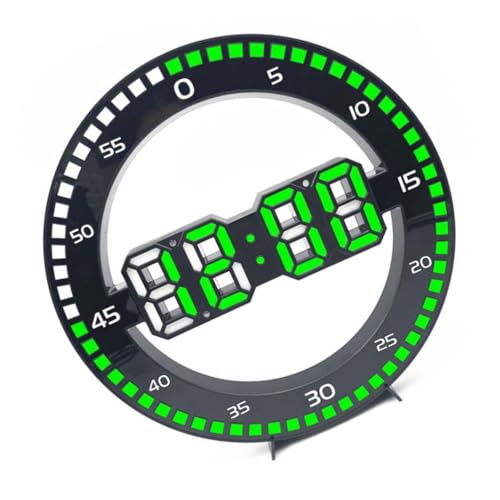 Horloge murale numérique grand affichage LED avec compteur de secondes et grands chiffres
