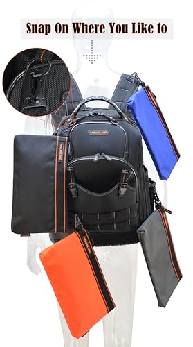 Image of WELKINLAND Tool Backpack and 4pcs Tool Pouch Bundle-Efficient and Stylish Storage