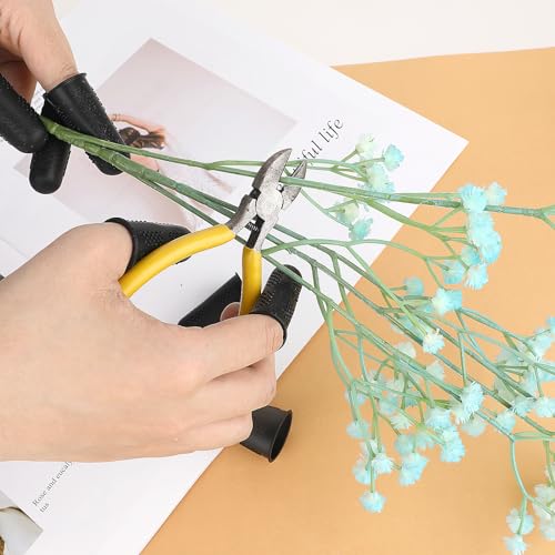 Protetores de dedo de silicone, 12 peças, 3 tamanhos, pontas de dedos de borracha, capas de dedo par