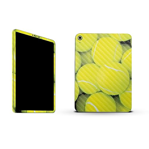 Image of MightySkins Carbon Fiber Skin Compatible with Apple iPad 10.9 inch 10th Gen (2022) Full Wrap Kit - Tennis is Life | Protective Durable Textured Carbon Fiber Finish | Easy to Apply | Made in The USA