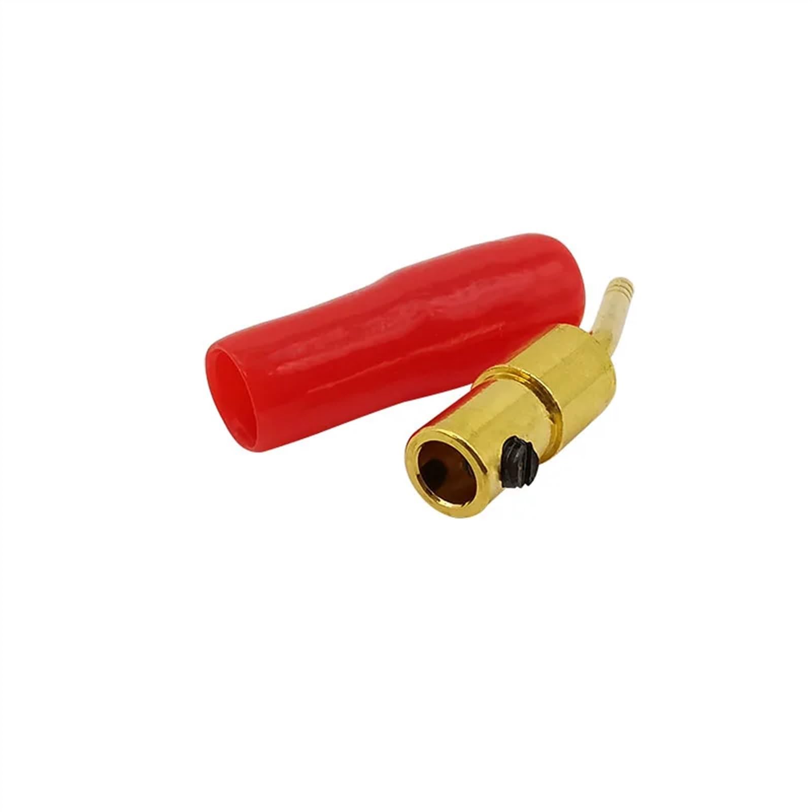Petite fiche Banane plaquée Or de 2mm, 12 pièces/lot, Broche incurvée, fiches de Haut-Parleur Audio, Verrouillage à vis, Terminal de câblage, connecteur Banane