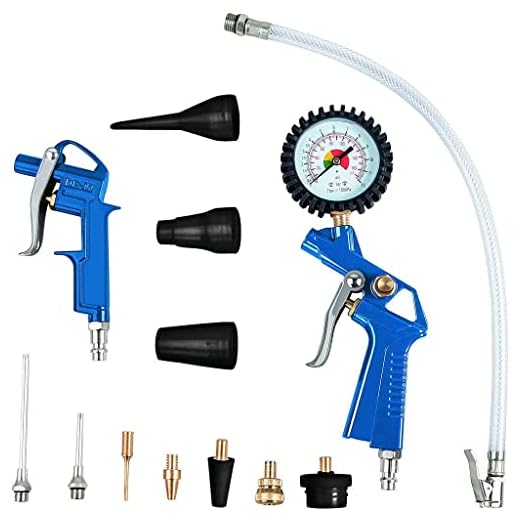 Scheppach 7906100710 Kompressor Zubehör Set, blauschwarzsilbergold