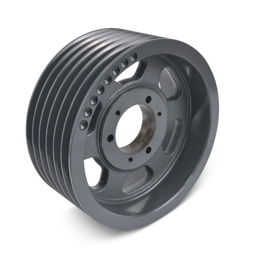 TB Woods 386B Classical V-Belt Sheave, B Belt Section, 6 Grooves, SD Bushing required, Cast Iron, 4.15