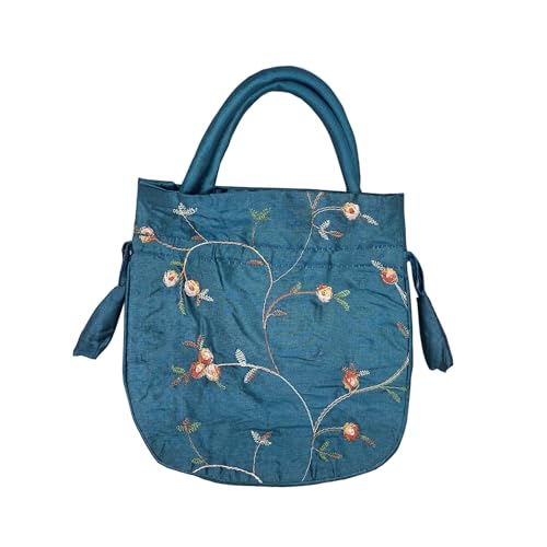 Image of Silk Jewelry Bags Retro Embroidery Fabric Hand Bag Mixed color