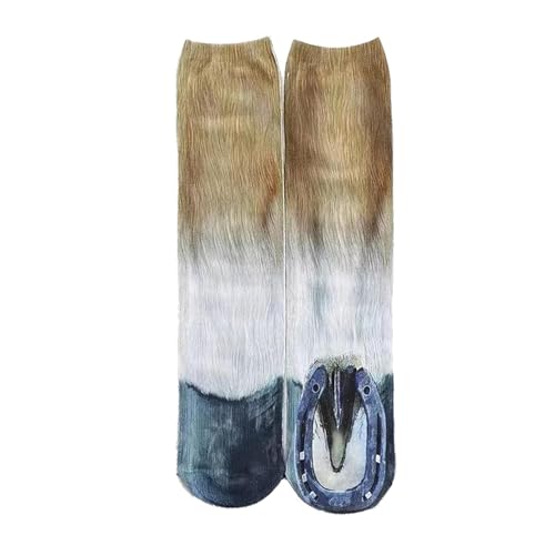 WANTUSHUI ​​Lustige Socken Lustig,Personalisierte Socken Bedrucken (DE/NL/SE/PL, Alphanumerisch, Einheitsgröße, Regular, Regular, Pferdebeine)