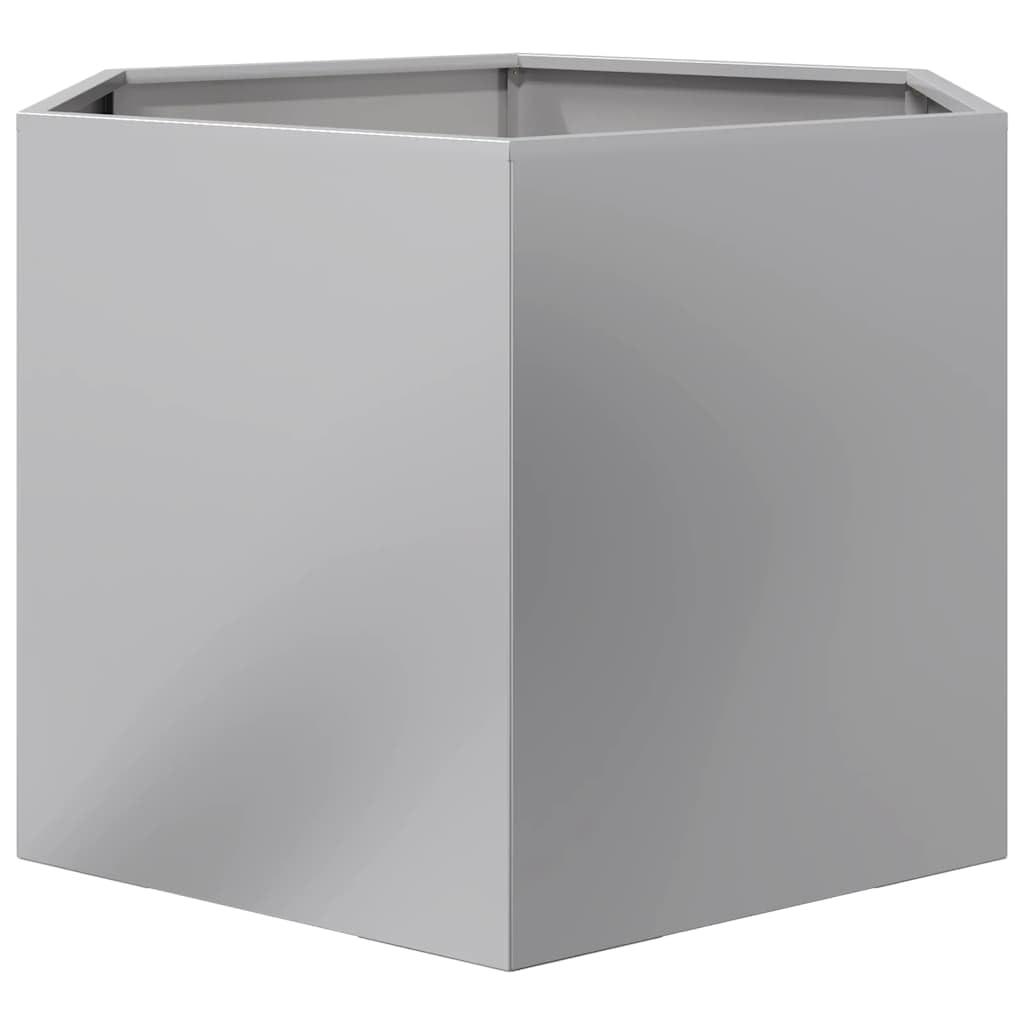 vidaXL Jardinière hexagone 69x60x45 cm Acier galvanisé